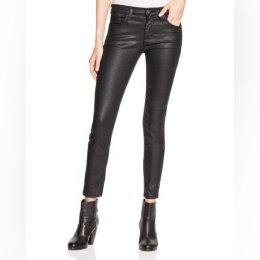 Current/Elliott Coated Black Skinny Jeans size 0/24